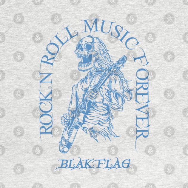 Black Flag /// Skeleton Rock N Roll by Stroke Line